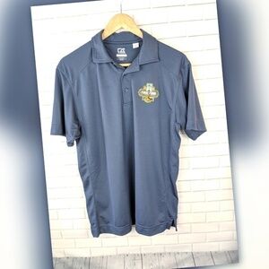 Cutter and Buck Gray/Blue CB Drytec Polo NCAA